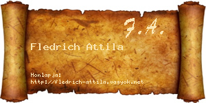Fledrich Attila névjegykártya