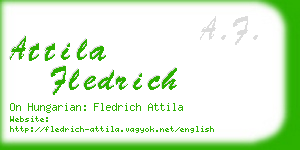 attila fledrich business card
